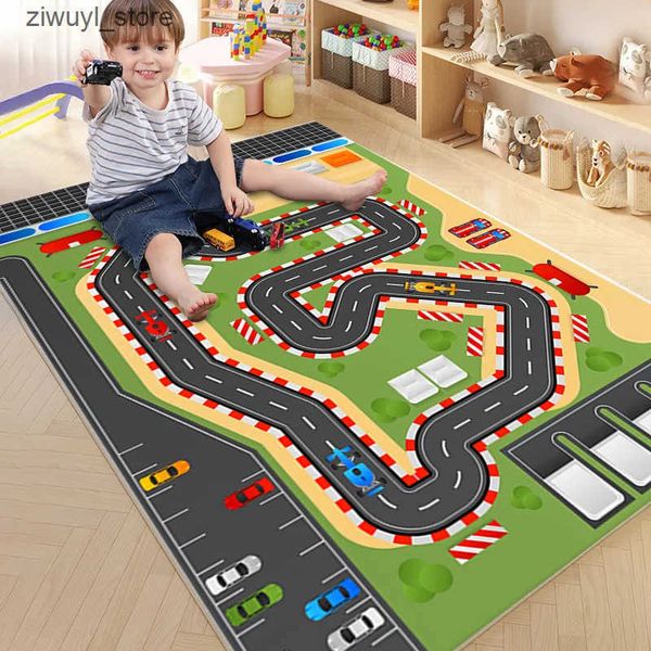 Carpets VIKAMA Crystal Velvet Childrens Cartoon Flying Chess Carpet Floor Mat Hopscotch Bed Blanket Maze Sofa Blanket End Table Blanket L240