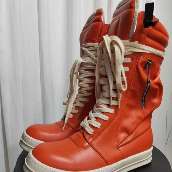 Designer Ankle High Design Men Casual Genuine Leather Boot High-top Boots Platform Women Sneakers Shoes
