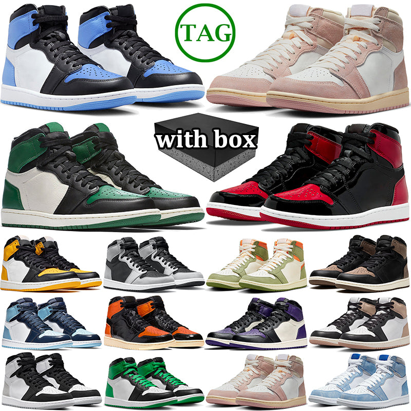 free shipping men women basketball shoes mens sneakers black white bred blue yellow pink green purple mens trainers sports shoes with box