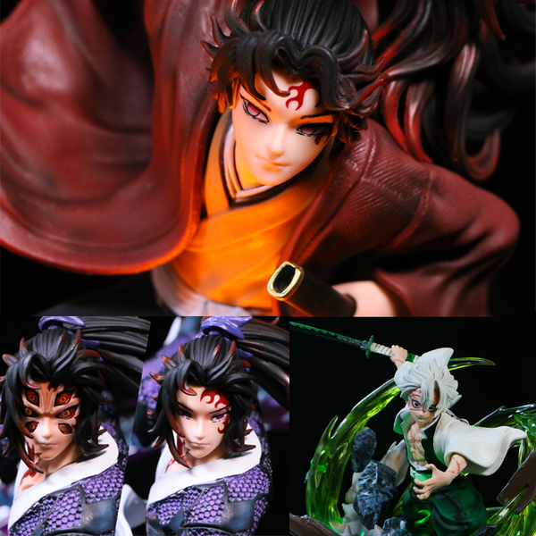 Novelty Games Demon Slayer Figure Large Kokushibo Tsugikuni Yoriichi Kokushibo With Light Action Figurine Collection Model Toy Gift Illumina