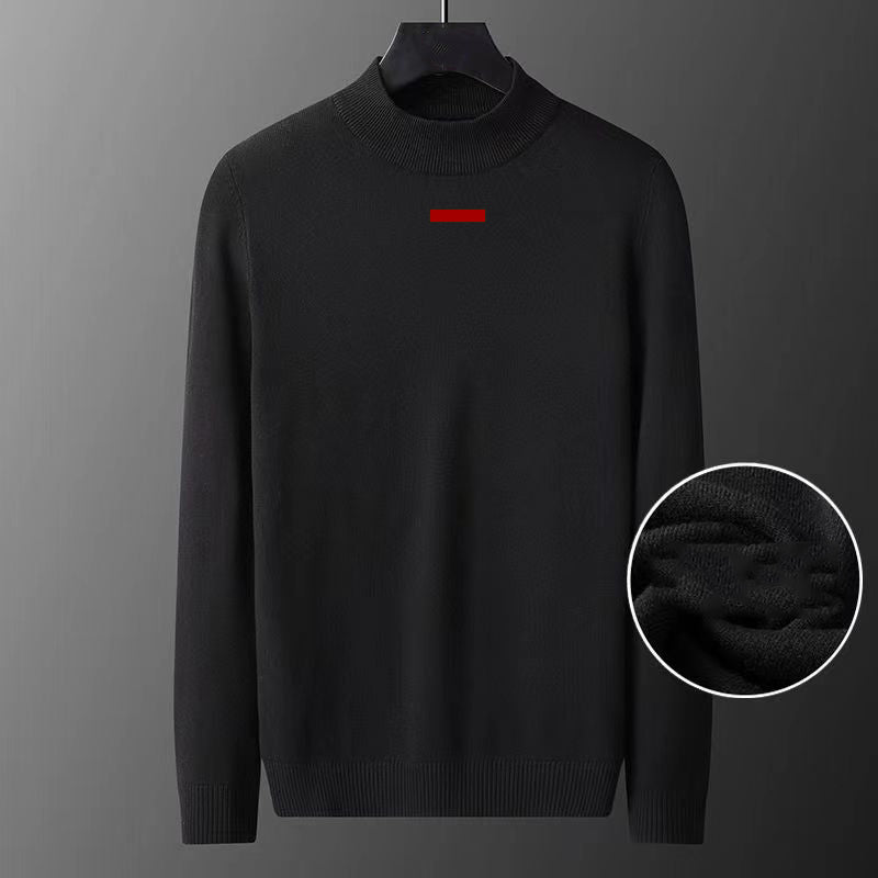 Men&#039;s Sweaters High Neck Turtleneck Half Wool Sweatshirts Tops Knits Shirts Mens Jumpers Long Sleeves Sweater Design