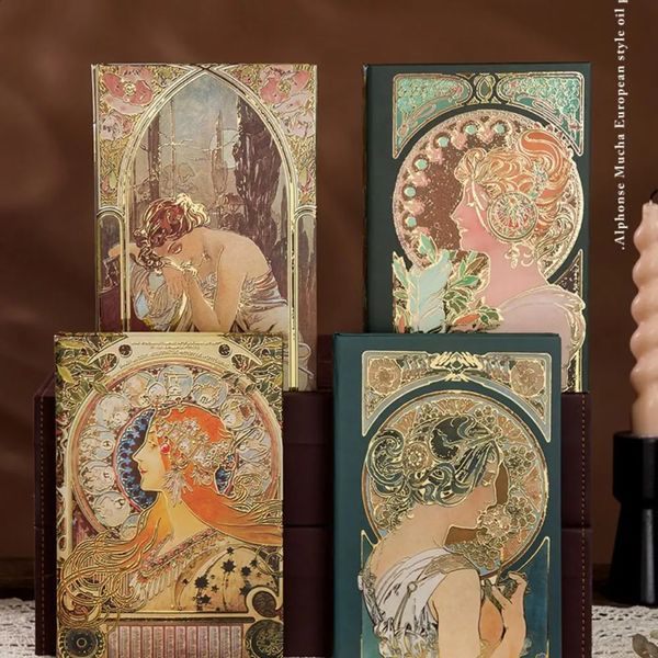 Oil Painting Series Retro Hardcover Notebooks Classic n Fullcolor Notebook Handbook Creative Vintage Books 241210