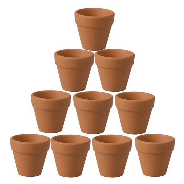 Planters Pots 10Pcs 4.5x4cm Small Mini Terracotta Pot Clay Ceramic Pottery Planter Flower Pots Succulent Nursery Pots Great For Plants Craft