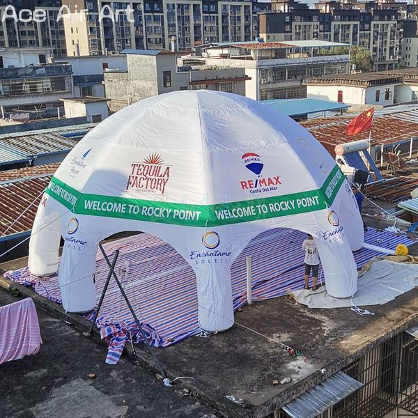 32.8ft Diameter Inflatable Advertising Spider Tent 8 Legs Event Marquee Giant Shadow Awning for Promotion or Business Rental