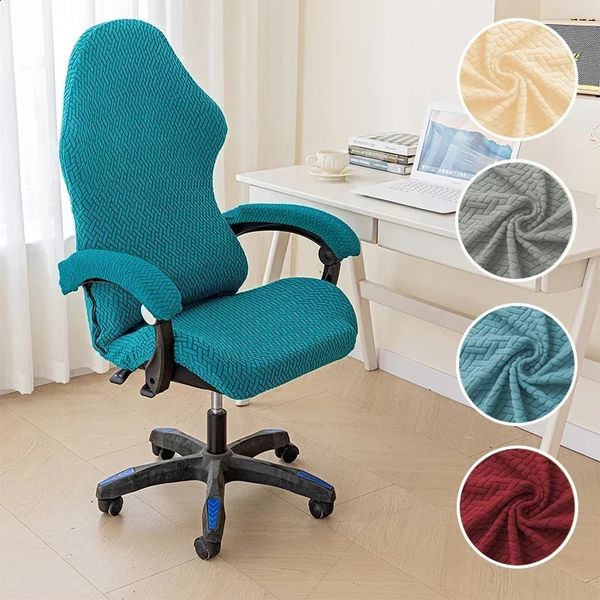 Fashion Simple Home Gaming Chair Cover Universal Computer Game Competitive Seat Backrest Armrest Elastic Swivel Chair Cover 250118