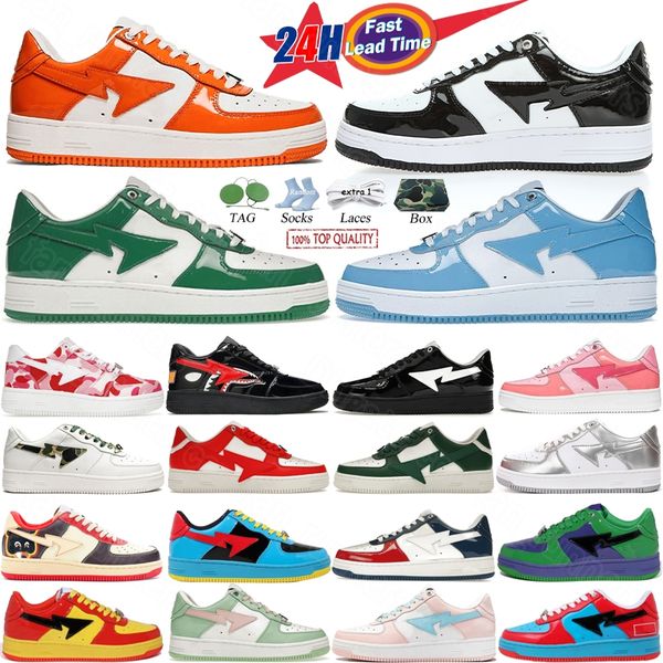 With box Designer Shoes Mens Trainers Platform Sneakers Womens Low Black Camo Patent Leather Camouflage Skateboarding Jogging Sports Scarpe