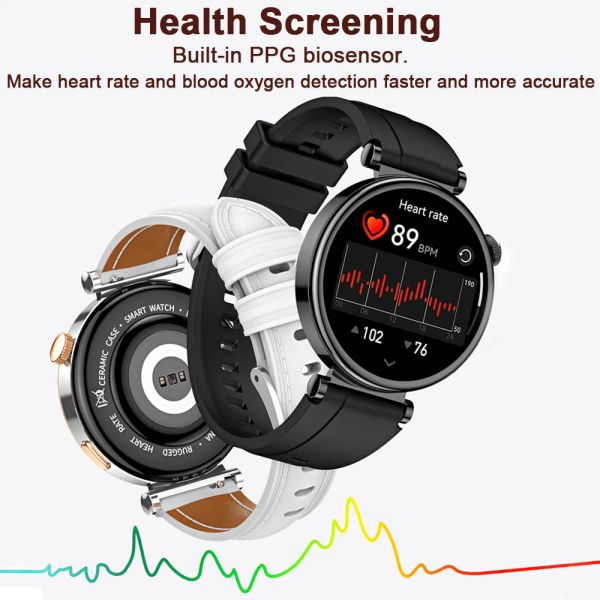 New women&#039;s smart watch GT4 mini Bluetooth talk NFC Smart Island 1.3 screen sports health