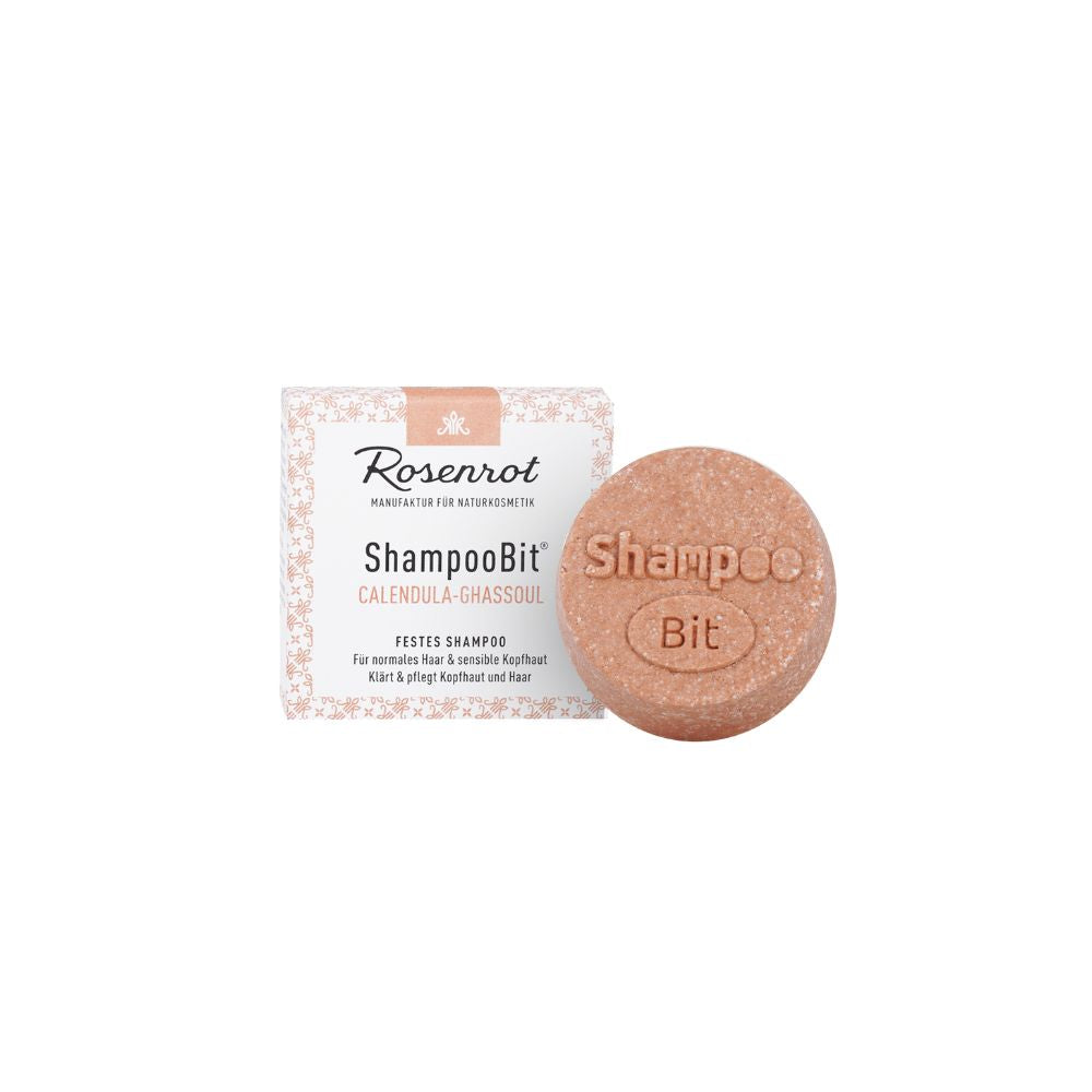 Rosenrot ShampooBit® Ringblomma och Ghassoul Fast Schampo, 60 g