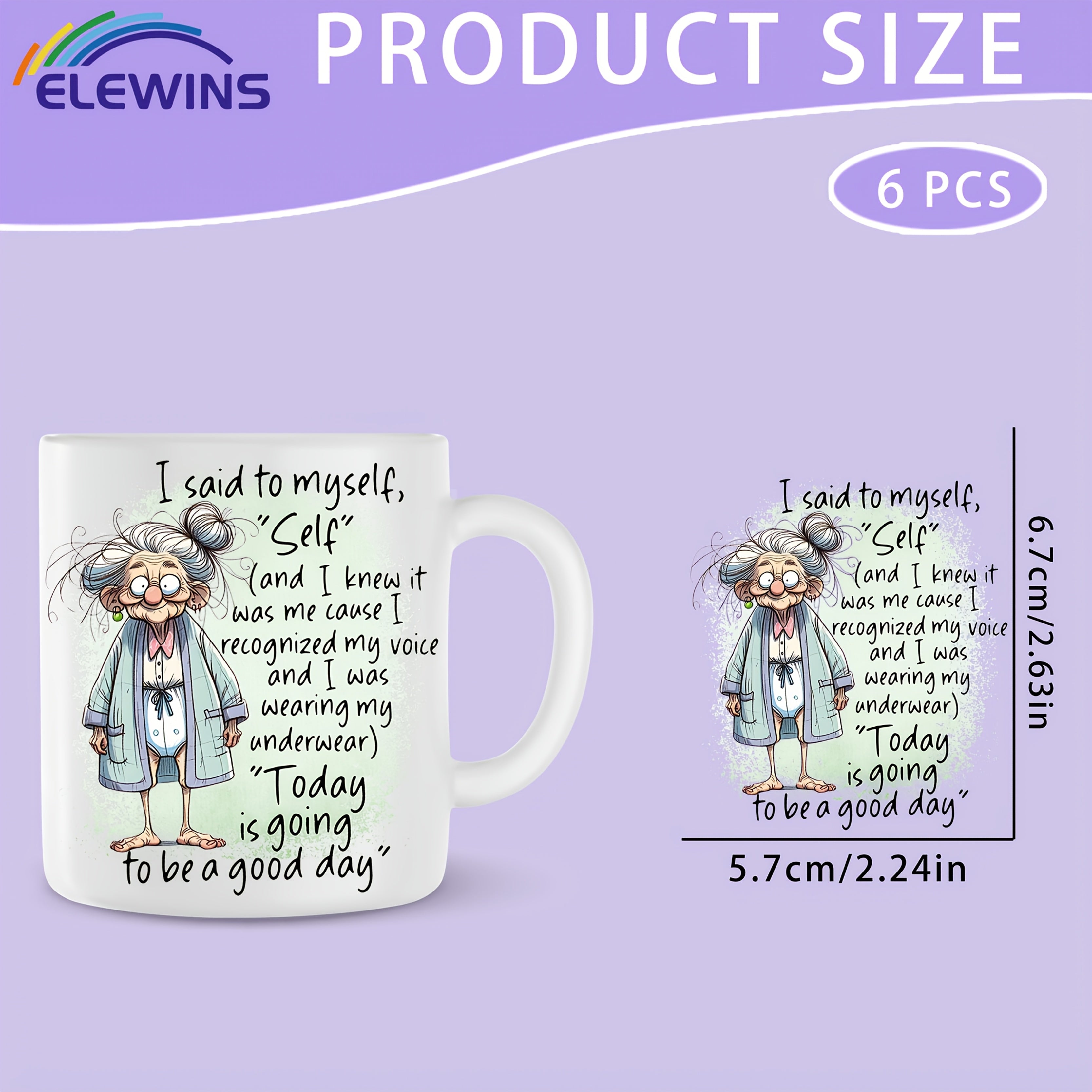 TEMU 6pcs Uv Dtf Cup Wraps Sticker - I To Rub On Transfers For Crafts For Glass 16 Oz, Uv Dtf Transfer Sticker, Creative Festival Decoration