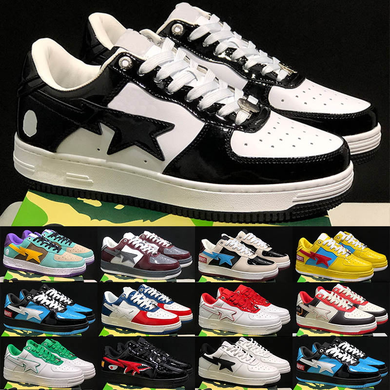 2024 Designer Casual Shoes Low for mens womens Sneakers Patent Leather Black White Blue Camouflage Skateboarding jogging Sports Star Trainers