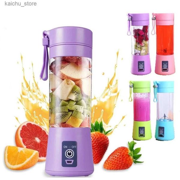 Juicers New Portable Fruit Juice Mixer Summer Home Electric Mini Bottle Home Fruit Shake Mixer Kitchen Juice Cup Machine Y240418