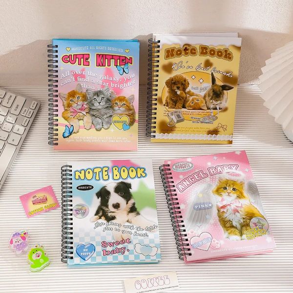 2024 Weekly Planner Agenda Amerca Style A5 Notebook Schedules Kawaii Puppy Cat Stationery School Office Supplies 250113