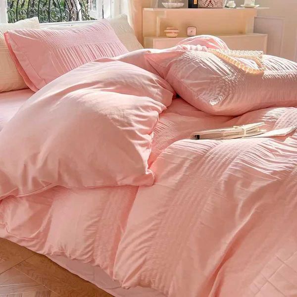 Home&gt;Products&gt;Korean Princess Seersucker Bedding Set&gt;Down Duvet Cover&gt;Flat Bed Sheet&gt;Pillow Cover&gt;Bedding Set W240801