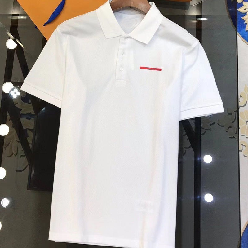 Men Polo Shirt Designer Office Luxury Fashion Summer Business Clothing Short Sleeve Collar Details Casual Tee M-XXL