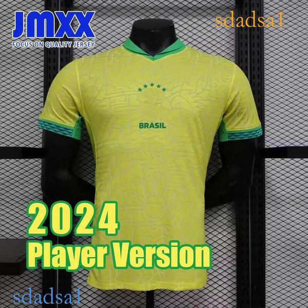 S-4XL JMXX Player Versão 24 25 Brasil Brasil seleção Jerseys Home Away Men Football Circl Sports Uniform 2024 2025 camiseta