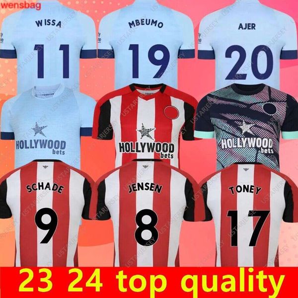 2023 2024 Brentfords Soccer Jerseys 23 24 FC TONEY MBEUMO HENRY HICKEY DASILVA SCHADE JENSEN POTTER NORGAARD DAMSGAARD football shirts Men K