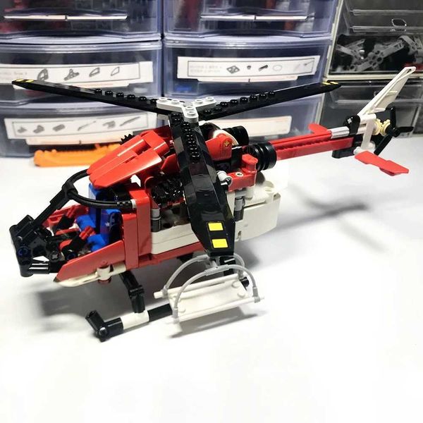 Technic 325pcs Rescue Helicopter Technical Model Building Blocks Set Create Masterpieces Plane Decoration Model Gifts 42092C250108