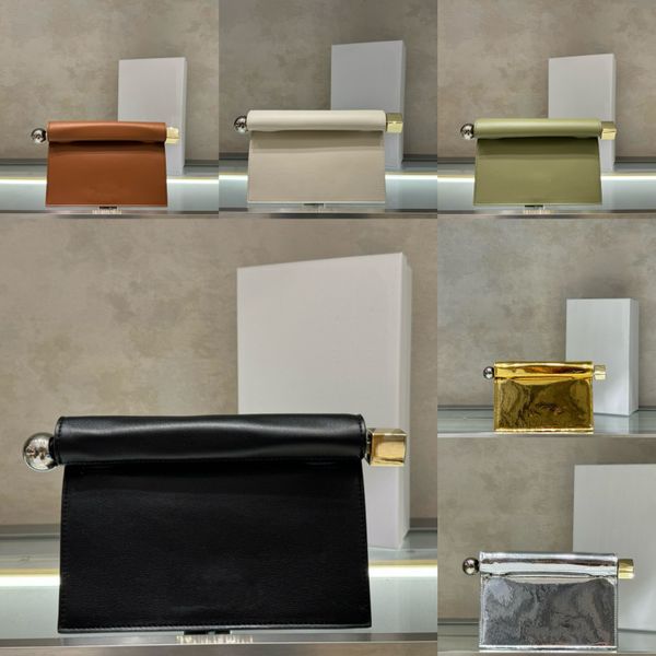 designer bag luxury crossbody bag clutch bags handbag gold silver black 2024 new classic all-in-one women&#039;s Bag plain metallic genuine