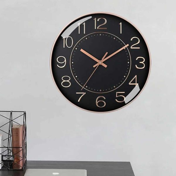 European Wall Clock Battery Powered Wall Clock Travel Time Accurate Non Punching Digital Wall Clock Bedroom Living Room W250107
