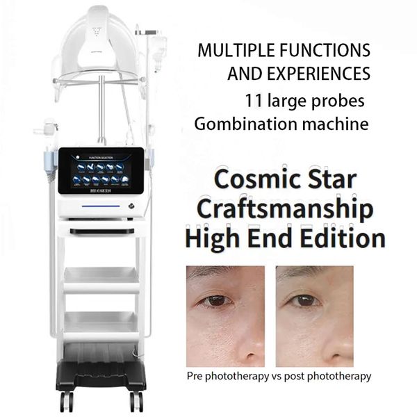 11 in 1 H2O2 Suction Blackhead Removal Acne Treatment Hydra Dermabrasion Bubble Synthesis Facial Cleansing Hydrating Luxury Facial Care Mach