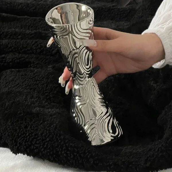 Modern Flower Vase Minimalist Decorative Table Centerpiece Ceramic for Dining Office Party Shelf Home Decor 241203