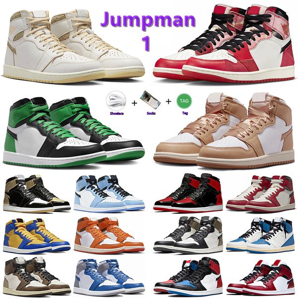 Jumpman 1 1s Mens Basketball Shoes Lost Found Washed Heritage Starfish Bred Patent Craft Sail Praline Palomino Black White Men Women