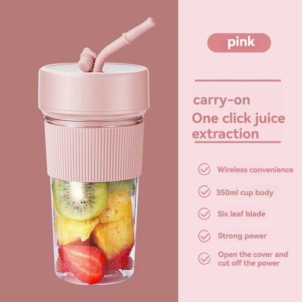 New Electric Fresh Juicer Powerful Crushed Ice Wireless Mini Portable Blender Bottle Juice Extractors Smoothie Mixer CupXJ241223