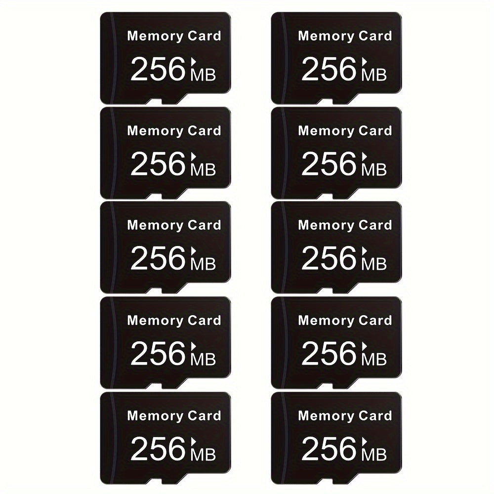 TEMU 10pack Memory Card 256mb -512mb With Adapter, High Speed Flash Tf Card Memory Tf Card For Tablet-camera-mobile Phone-laptop-pc-car Audio-game