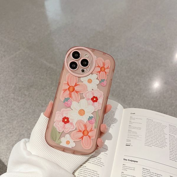 ddmygifts Suitable for 15 Pink Charm Flower 13 Pro Max Phone Case 12 Soft 1114 Plus A