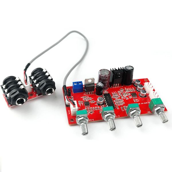 DC 7V 24V PT2399 Digital Microphone Amplifier Board Karaoke Plate Reverb Preamplifier Reverberator