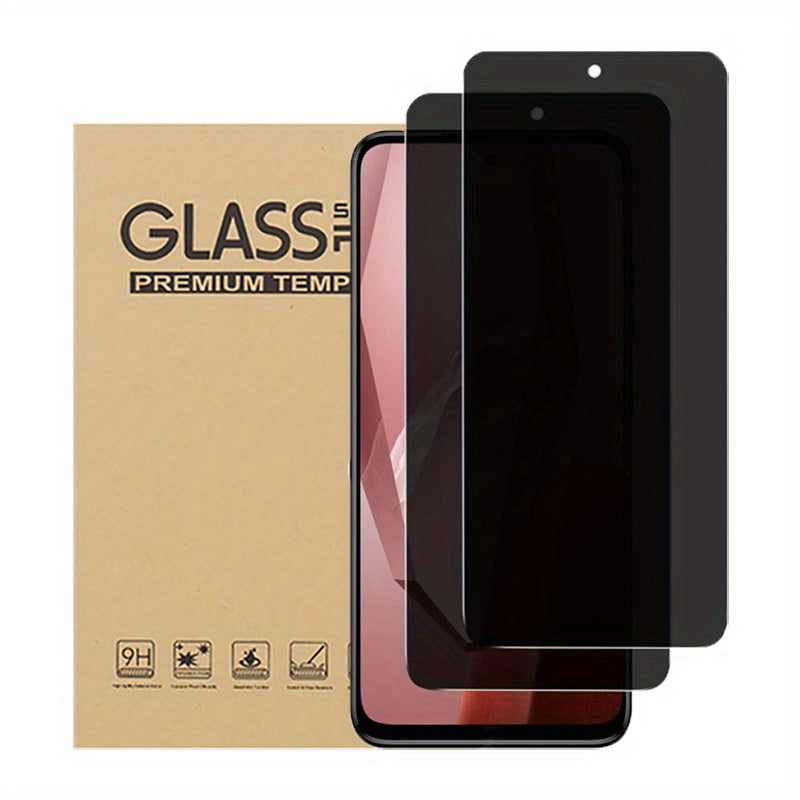 TEMU Suitable For Motorola Moto G 5g 2025 - 2pcs Full-coverage Anti-peek Tempered Glass Screen Protector - Privacy Screen Protection - 9h Hardness