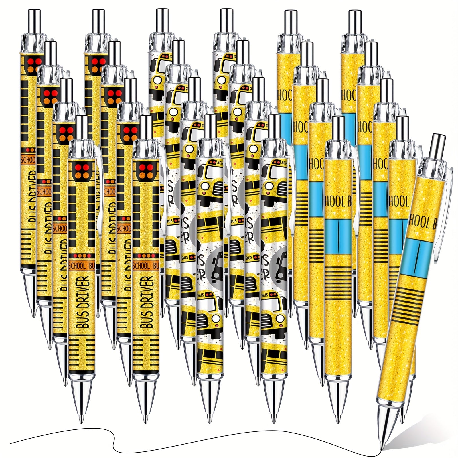 TEMU 24pcs Appreciation Gifts Bulk School Bus Ballpoint Pens End Of Year Thank You Gifts For Driver Birthday Retirement Appreciation Writing