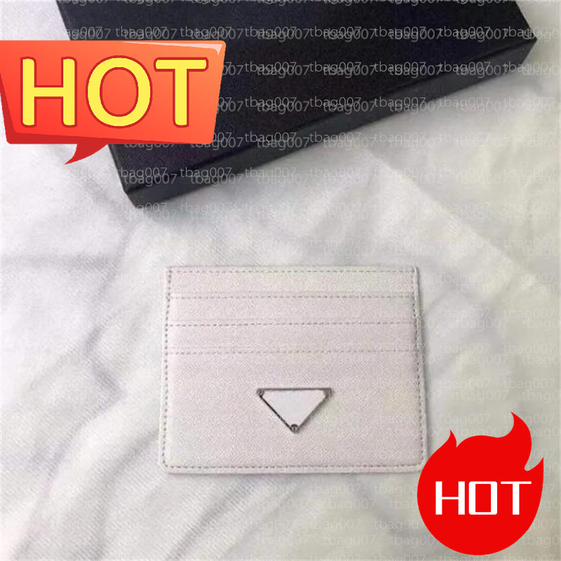 Designer Card Pack purse charm Re-Edition Multicolor Triangle Card Holder Purses Wallets Vintage Leather Wholesale Holders Coin Key Pouch Bags Fashi