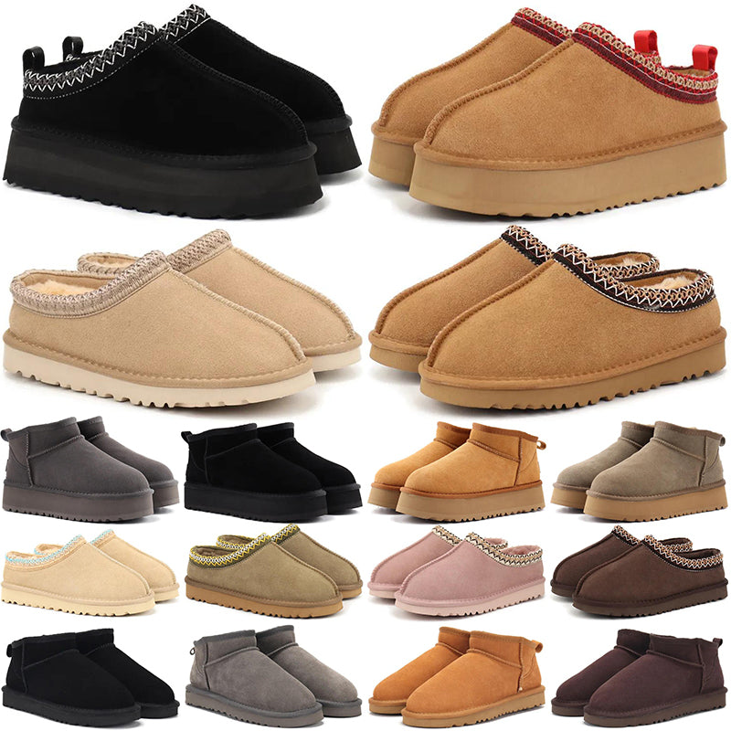 Free Shipping Tasman Slippers Tazz Designer Sandals women womens fur slides tasmin flip flops ugh slipper sliders shoes ultra mini outdoor warm wint