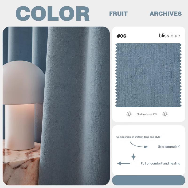 YL-36595 Jacquard chenille cream green curtain blackout fabric 2025 new bedroom high-end living room light luxury modern simplicity