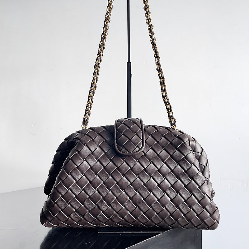 Designer Bag Chain Handbag Woven Handmade Cross body Zip closure handbags Plain lether Knitting With BOX