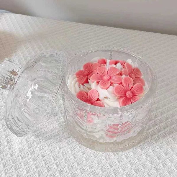 New Arrival Encountering Peach Blossom Sweet Wax Craft Cake Aromatherapy Candles Valentines Day Birthday Gifts Z250106