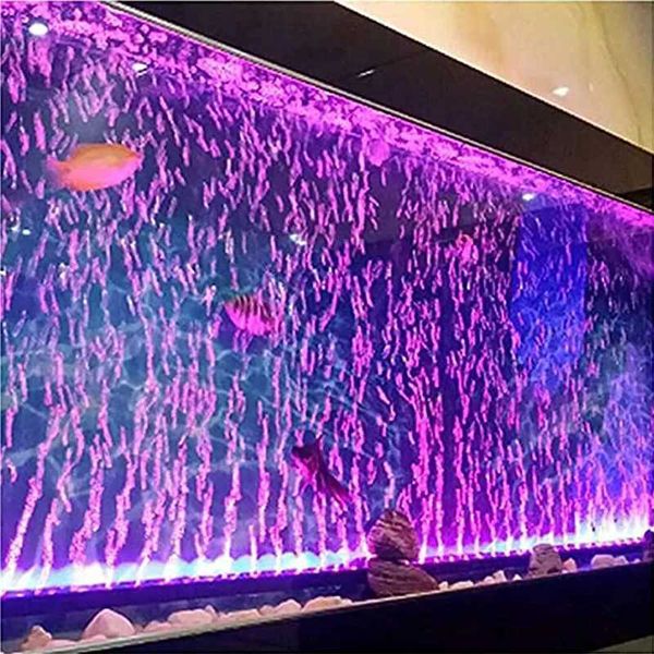 LED Air Bubble Light Aquarium Lamp Underwater Submersible Fish Tank Light Color Changing Making Oxygen for Fish TankLX241026