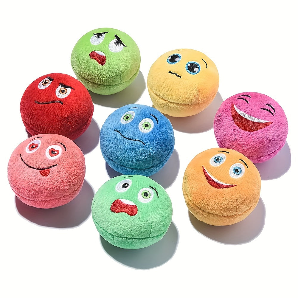 TEMU Schitec Squeaky Dog Toys, 8 Pack Soft Plush Stuffed Balls With Squeakers- Fetch Toys For Puppies & Small & Medium