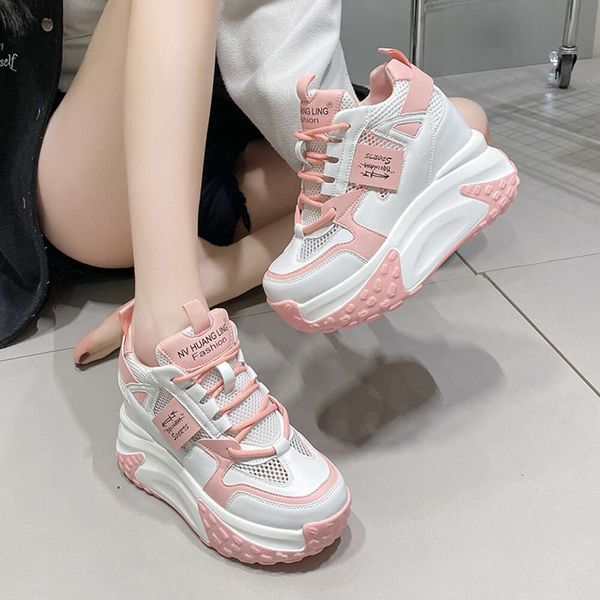 High quality Women Platform Summer Spring Chunky Casual Dad Sports Vulcanized Shoes Woman Mesh Walking Sneakers
