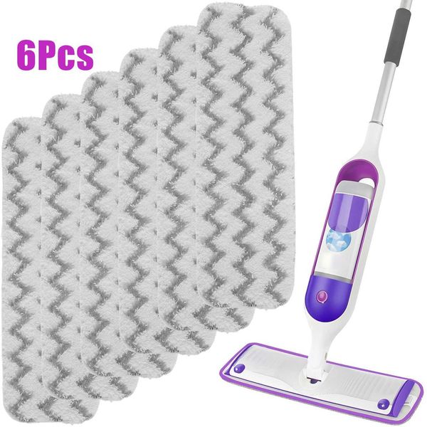 Mops Spray Mop Broom Set Floor Cleaning Sweeper Brooms With 6Pcs Reusable Microfiber Pads Floor Home Cleaning Tool Household Flat Mop S24112