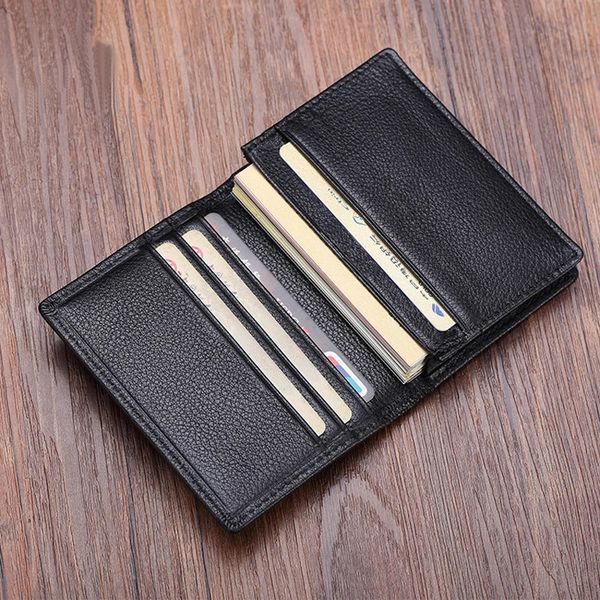 Fashion Genuine Leather card Wallets men credit card holders women card ID holder male organizer Business card holder 250118