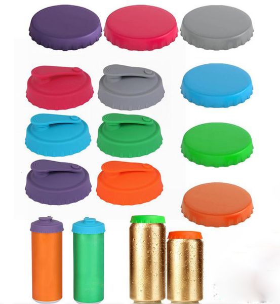 Bar Coke Tools Covers No Odor Leak-Proof Flexible Reusable Food Grade Leak Proof Protection Soda Silicone Can Lids 0628