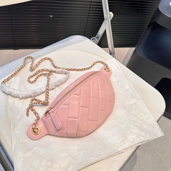Mirror Quality Designer Bag Women belt bags Calfskin Leather Quilted Bags Purse Luxury Handbags Shoulder Chain Bag Belt Bag 240915