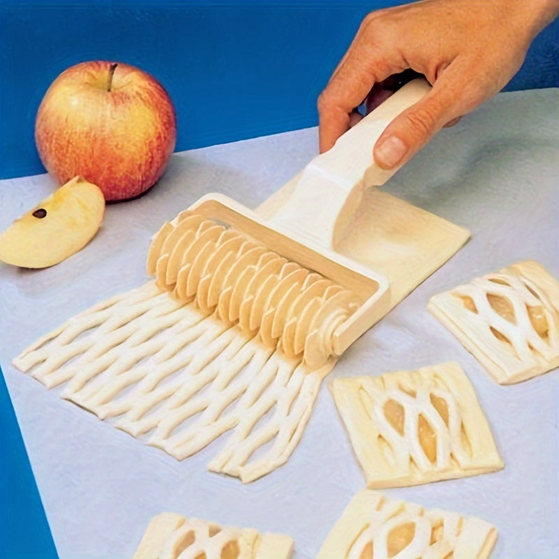 TEMU Pizza Pastry Lattice Roller Cutter - Diy Baking Tool For Dough Cookie Pie Pizza Bread Pastry - 18cm-7.08in