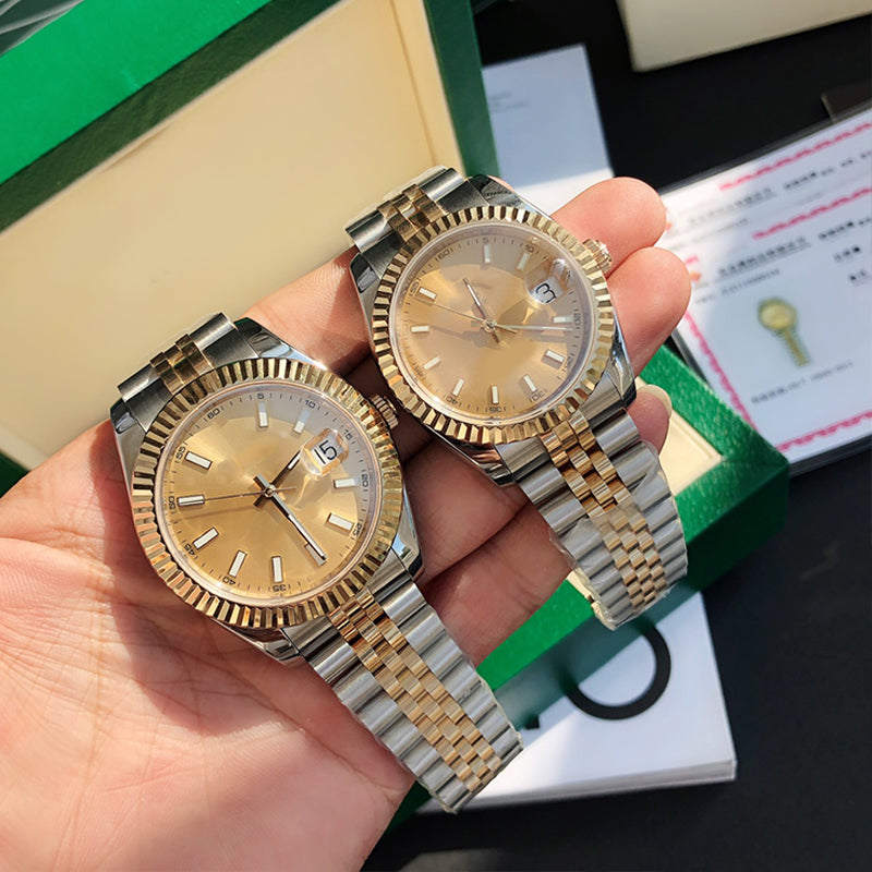 caijiamin lovers mens watch 41mm dial automatic movement 36mm BP woman Wristwatches 904L stainless steel sapphire mirror Auto Date ladies luminous w