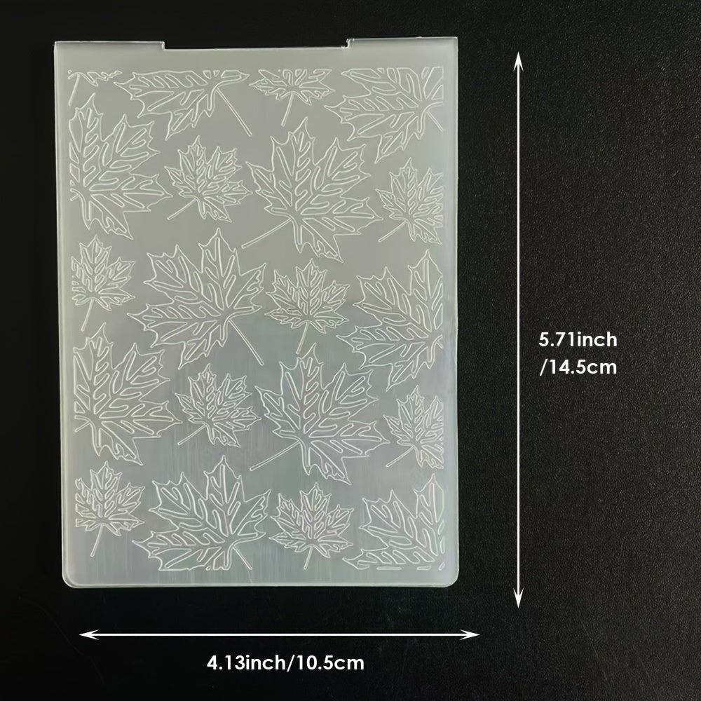 TEMU Maple Leaf Embossing Folder - Durable Plastic Scrapbooking & Photo Album Folder With For Crafts, Photo Albums, And Diy Projects, Photo Album