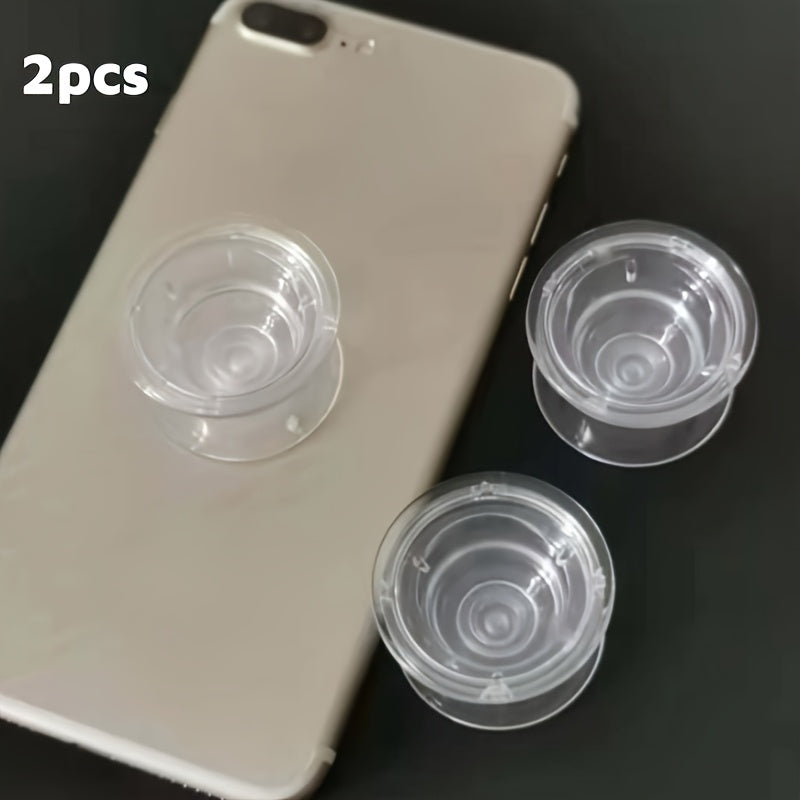 TEMU 2pcs Clear Acrylic Phone Grip Stand, Extendable & Foldable, Secure Hold For Desktop Use - Ideal For Smartphones, Mobile Device Holders||acrylic