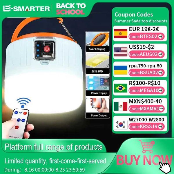 High Power LED Camping Light USB Rechargeable Bulb Outdoor Tent Lamp Portable Lantern Emergency Lighting Lights For BBQ Hiking Y240819