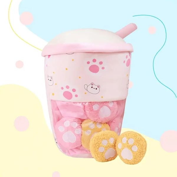15.75&quot; Cute Boba Tea Plush Pillow - Soft, Removable Stuffed Bubble Tea Cup Cushion - Perfect for Christmas, Halloween, Birthday & Valen